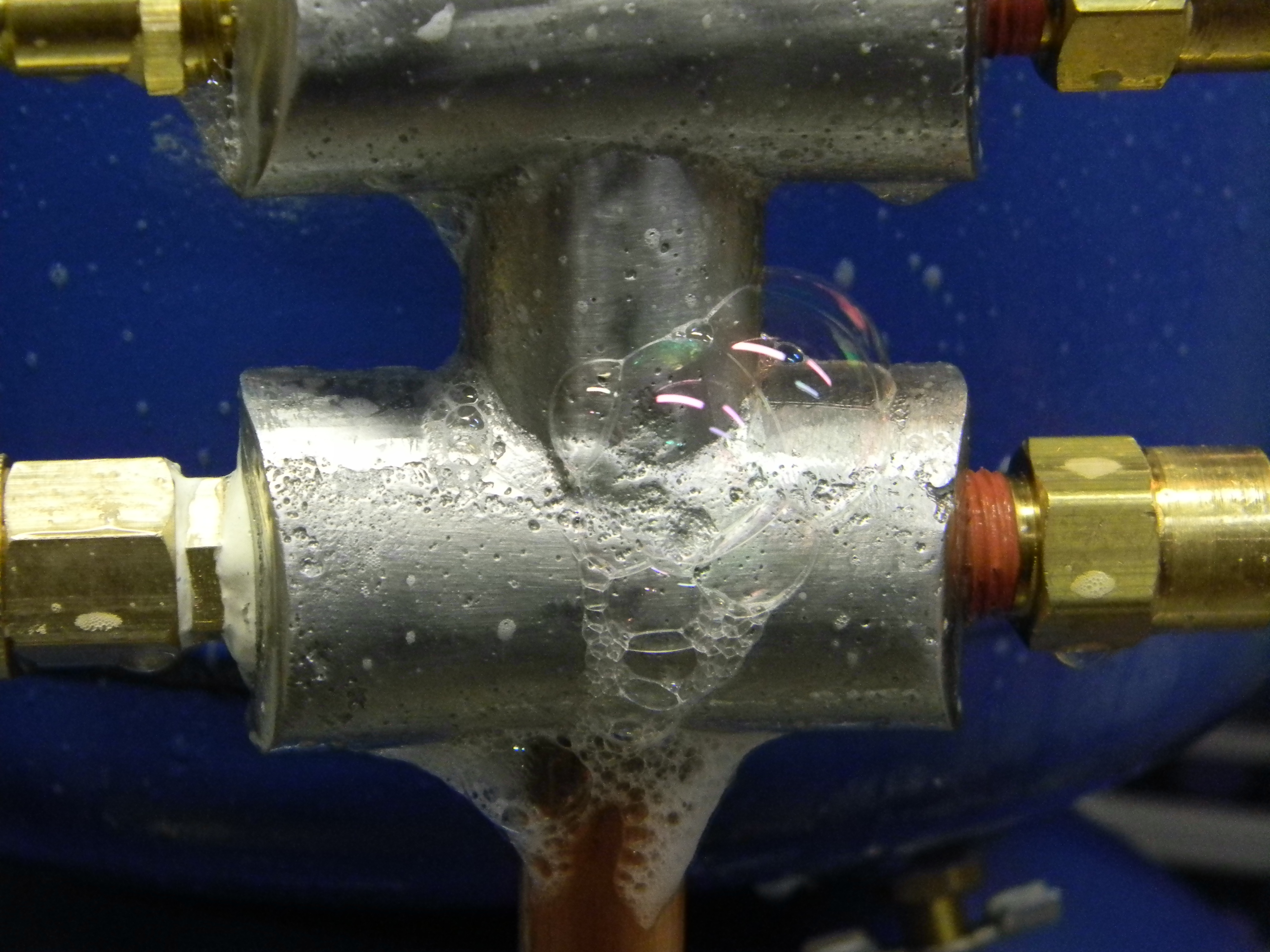 Porous casting leaking air